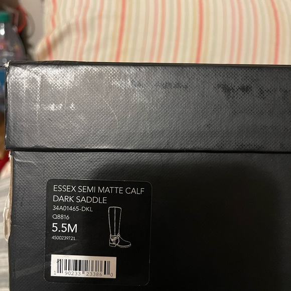 Coach women’s boots, ESSEX SEMI MATTE CALF DARK SADDLE - Picture 10 of 10